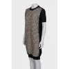 Black dress with a relief pattern