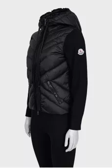 Black zip-up jacket with a hood