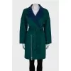 Green coat with a belt
