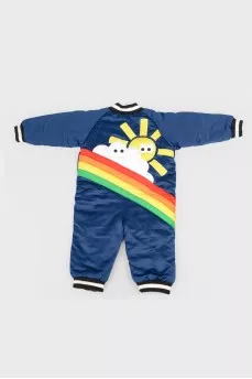 A jumpsuit with a print in the form of a rainbow