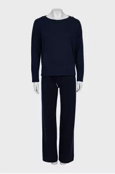 Blue cashmere suit
