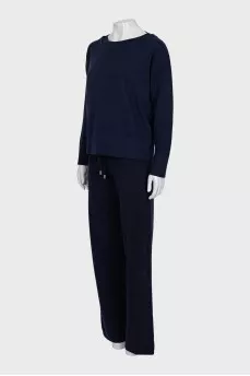 Blue cashmere suit
