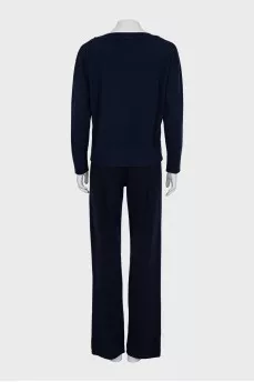 Blue cashmere suit