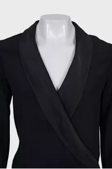 Silk blouse without fastening