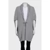 Cashmere sleeveless cardigan