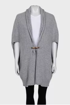 Cashmere sleeveless cardigan