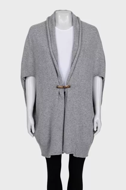 Cashmere sleeveless cardigan