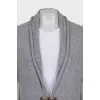Cashmere sleeveless cardigan