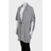 Cashmere sleeveless cardigan