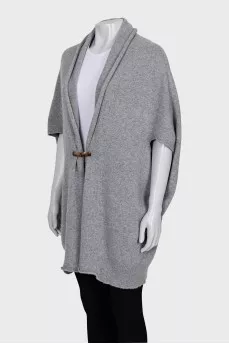 Cashmere sleeveless cardigan