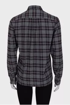 Plaid shirt with a zipper