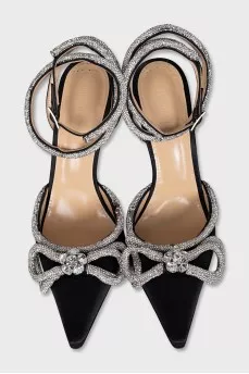 Slingbacks with rhinestones