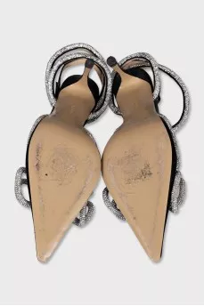 Slingbacks with rhinestones