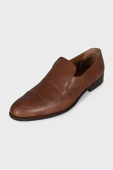 Men's brogues with perforated leather