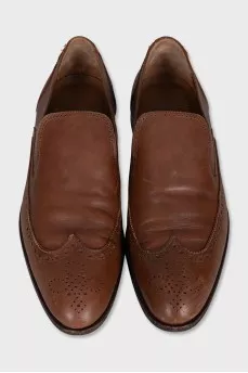 Men's brogues with perforated leather