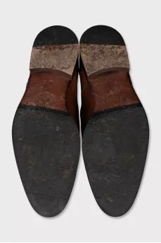 Men's brogues with perforated leather