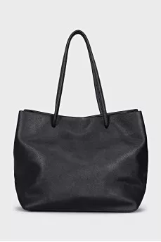 Embossed leather tote