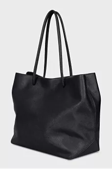 Embossed leather tote