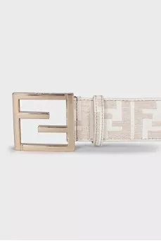 Men's belt with a signature print