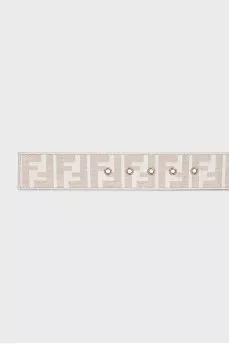 Men's belt with a signature print