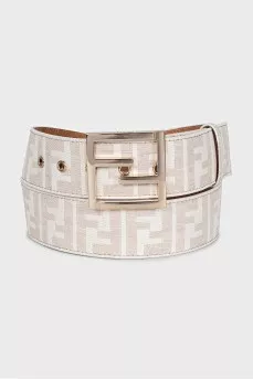Men's belt with a signature print