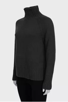 Green wool and cashmere sweater