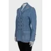 Denim jacket with accent buttons