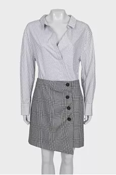 Button-down combination dress