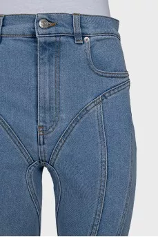 Двухцветные джинсы skinny fit
