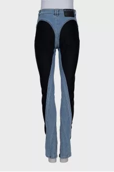 Двухцветные джинсы skinny fit
