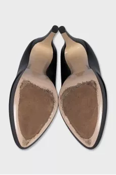 Black leather shoes