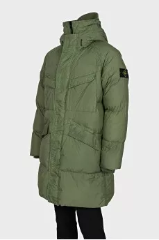 Men's green down jacket