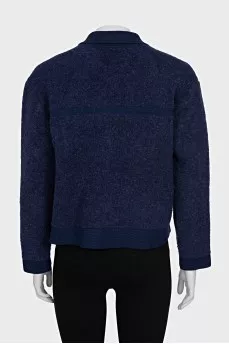 Straight cardigan with gold buttons