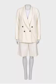 White suit with shorts