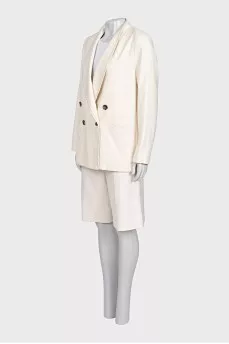 White suit with shorts