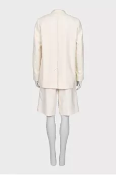 White suit with shorts