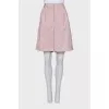 Pink straight-cut shorts with pockets