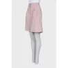 Pink straight-cut shorts with pockets