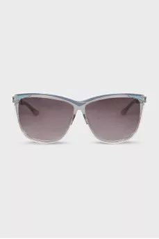 Sunglasses with blue temples