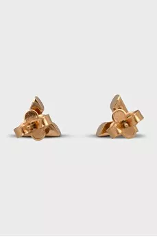 Golden earrings of a figured shape