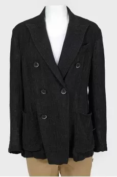 Melange double-breasted jacket