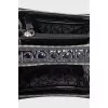 Black crossbody with branded embossing