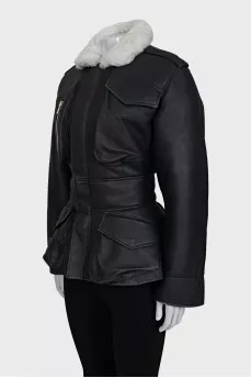 Insulated leather jacket