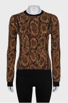Printed jumper with tag