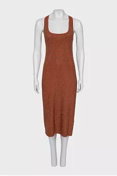 Brown dress with rhinestones