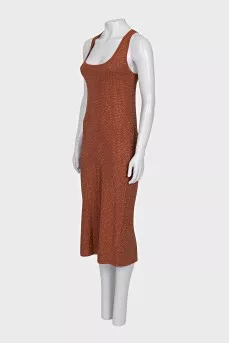 Brown dress with rhinestones