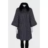 Blue polka dot coat