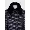 Blue polka dot coat