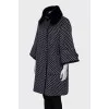 Blue polka dot coat
