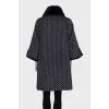 Blue polka dot coat